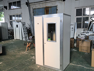 彩鋼板電子互鎖單人單吹風淋室